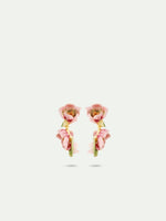 Christmas Rose and Hellebore Flower Post Hoop Earrings