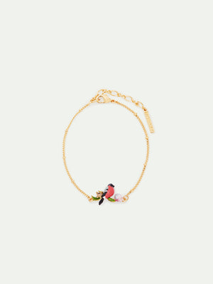 Hellebore Flower and Bird Fine Bracelet