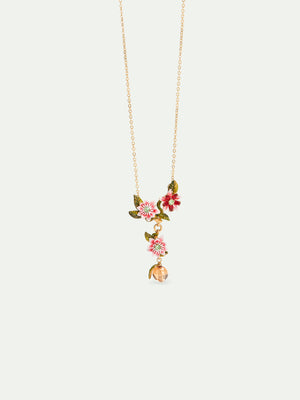 Passion Flower and Glass Bead Necklace