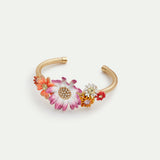 Daisy and Zinnia Cuff Bracelet