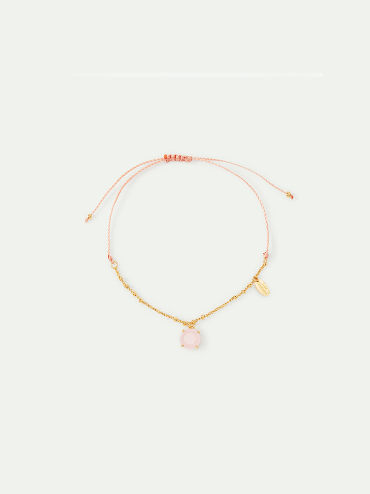 🎁 Pink Silk Corded Gift Bracelet with Pink Stone (100% off)