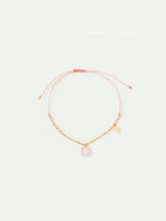 🎁 Pink Silk Corded Gift Bracelet with Pink Stone (100% off)
