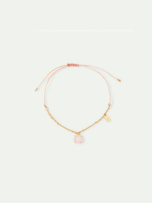 🎁 Pink Silk Corded Gift Bracelet with Pink Stone (100% off)