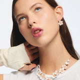 White Cherry Blossom Statement Necklace