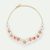 White Cherry Blossom Statement Necklace
