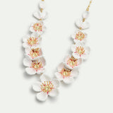 White Cherry Blossom Statement Necklace