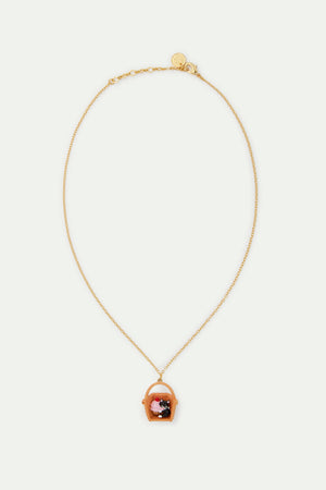 N2 Basket, Black Cat and Pastry Pendant Necklace
