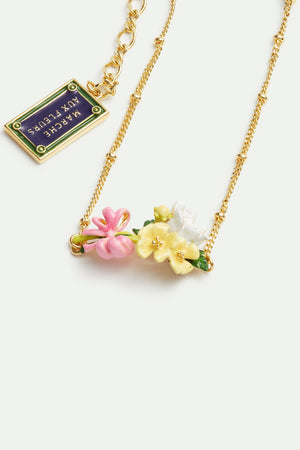 Flowers and Paris Street Sign Fine Bracelet