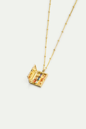 Golden Art Case Pendant Necklace