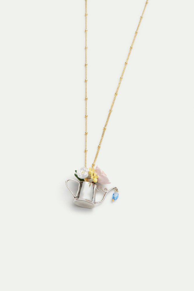 Watering Can and Flower Fine Necklace