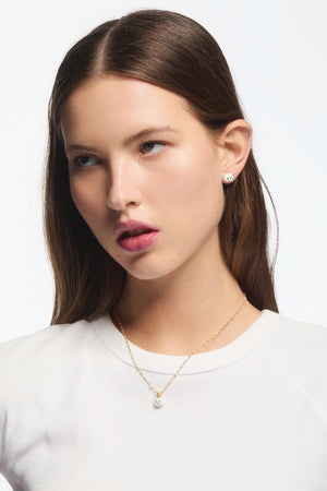 Les  Néréides Loves Animals - White Cat Head Post Earrings