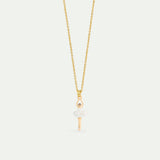 White Tutu Mini Ballerina Fine Necklace