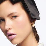 Pink Ballet Slippers and Gold Bow Clip-On Earrings
