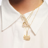 Pink Ballet Slipper Pendant Necklace