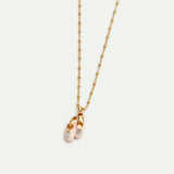 Pink Ballet Slipper Pendant Necklace