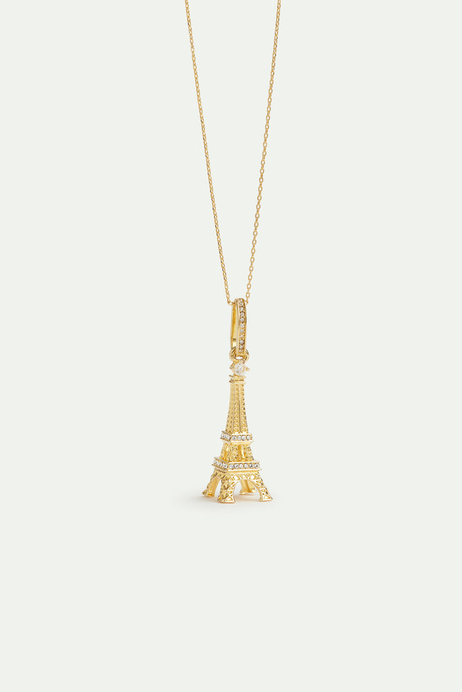 Golden Eiffel Tower Pendant - Ingenuity and Ambition