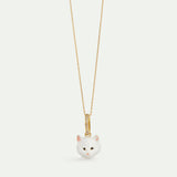 White Cat Pendant - Fertility and Affection