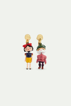 N2 Snow White and Dwarf Clip-On Earrings