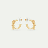 Gold-Plated Brass Belt and Crystal Hoop Earrings