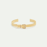 Gold-Plated Brass Knotted Belt Cuff Bracelet