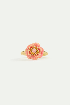 Pink Anemone Adjustable Ring