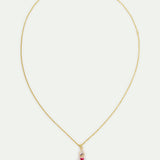 Ballerina with Pink Gradient Tutu Pendant Necklace