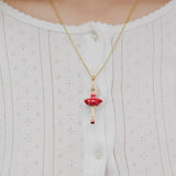 Ballerina with Pink Gradient Tutu Pendant Necklace