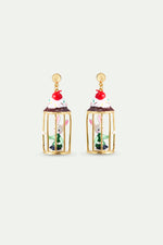 N2 Asymmetrical Dangle Clip-On Earrings with Rabbit Hansel and Sweet Treats