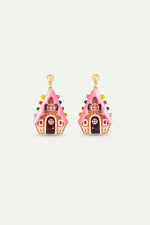 N2 Dangle Clip-On Earrings with Hansel and Gretel Gingerbread House