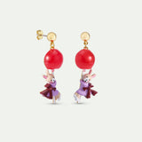 N2 Rabbit Gretel and Red Lollipop Pearl Post Earrings