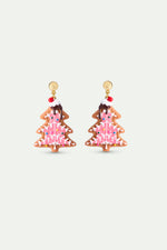 N2 Gingerbread Christmas Tree Clip-On Earrings