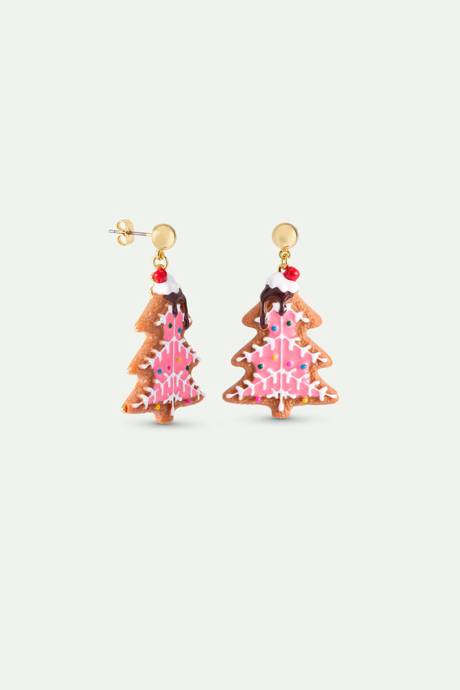 N2 Gingerbread Christmas Tree Post Earrings