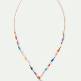 N2 Gretel Pendant Necklace with Strawberry and Cream and Colorful Beads
