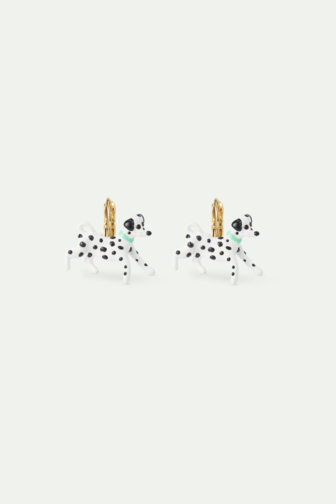Les Néréides Loves Animals - Black and White Dalmatian Sleeper Earrings
