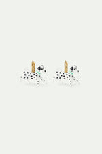 Les Néréides Loves Animals - Black and White Dalmatian Sleeper Earrings