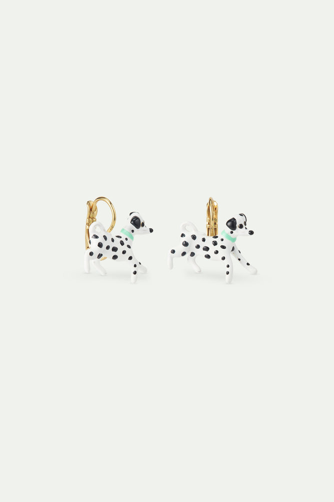 Les Néréides Loves Animals - Black and White Dalmatian Sleeper Earrings