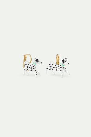 Les Néréides Loves Animals - Black and White Dalmatian Sleeper Earrings