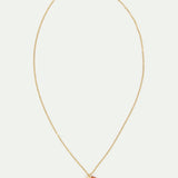Les Néréides Loves Animals - Dachshund Pendant Necklace with Eiffel Tower and Garnet Red Stone