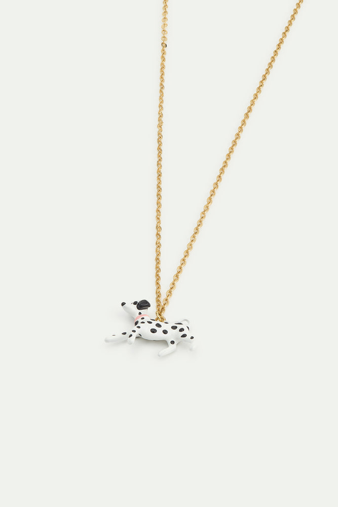 Les Néréides Loves Animals - Black and White Dalmatian Pendant Necklace