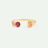 Gradient Pink Diamantine 4 Stone Cuff Bracelet