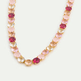 Gradient Pink Diamantine Choker with Round Stones