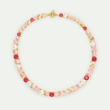 Gradient Pink Diamantine Choker with Round Stones