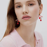 N2 Strawberry and Candy Cane Post Earrings
