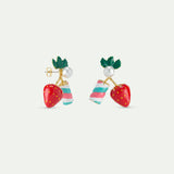 N2 Strawberry and Marshmallow Post Earrings