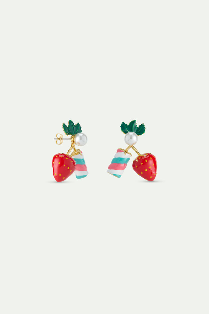 N2 Strawberry and Marshmallow Post Earrings