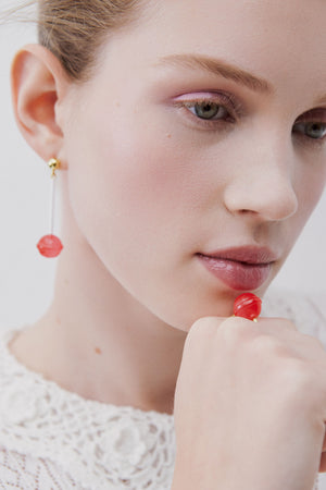 N2 Strawberry Lollipop Post Earrings