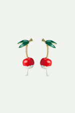 N2 Cherry and Whipped Cream Clip-On Earrings