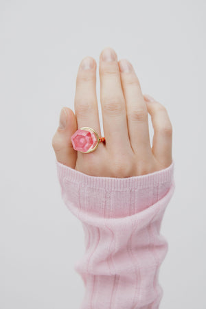 N2 Pink Lollipop Adjustable Ring