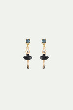 Ballerina Black Tutu and Cultured Pearl Clip-On Earrings