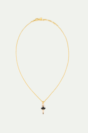 Ballerina Black Tutu and Cultured Pearl Pendant Necklace